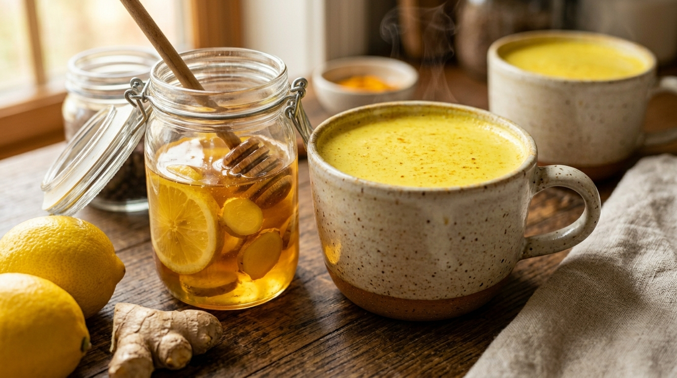 Ginger & Lemon Honey Syrup for Nausea
